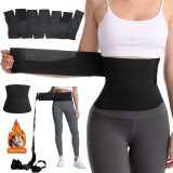 Adjustable and winding trimmer for body shaping, abdominal tightening, waist training, long restraint belt, waist belt