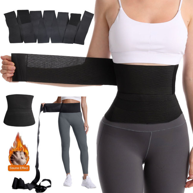 Adjustable and winding trimmer for body shaping, abdominal tightening, waist training, long restraint belt, waist belt