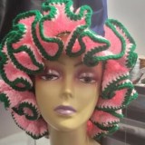 Crochet pleated brimmed hat, adult lace woolen hat, fashionable and versatile ruffle brimmed pullover hat