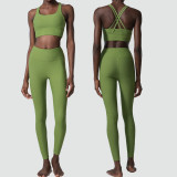 Shaping Elastic Series Yoga Suit Set for Women's Large Size Elastic Sports Suit Two Piece Set