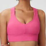 LU thread shock-absorbing bra for women's cross back oversized sports bra