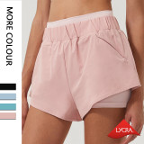 Large size sports shorts, women's loose fitting high waisted fitness shorts