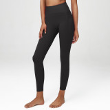 High waisted wrapped belly threaded waist yoga pants fitness pants