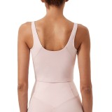 Yoga tank top with chest pad, oversized sports bra