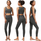 Yoga suit, women's oversized sports and fitness suit, two-piece set