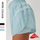 Loose sports shorts, women's quick drying fitness vacation, two pieces of shorts, anti glare yoga shorts