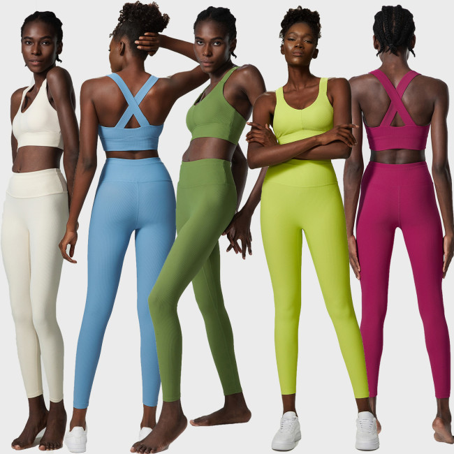 Yoga suit, women's oversized fitness suit, two-piece set