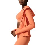 Yoga suit jacket long sleeved yoga top fitness jacket