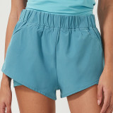Large size sports shorts, women's loose fitting high waisted fitness shorts
