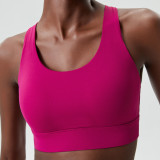 Large size sports bra women's shock-absorbing adjustable yoga vest