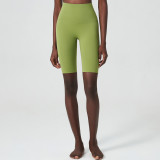One piece stitching yoga capris, tight fitting sports and fitness shorts