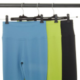 Naked one-piece striped high waisted yoga pants, sports tight pants, anti curling edge fitness pants