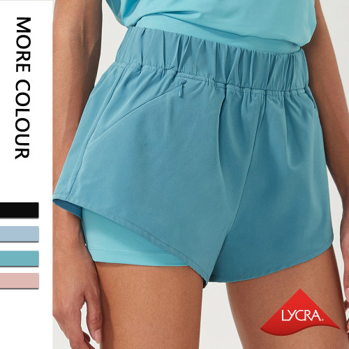 Large size sports shorts, women's loose fitting high waisted fitness shorts