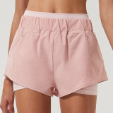 Large size sports shorts, women's loose fitting high waisted fitness shorts