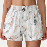 Summer sports shorts, fake two-piece fitness pants, anti glare shorts