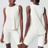 Sleeveless vest and shorts set, yoga fitness suit, two-piece set