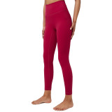 One piece nude yoga pants with high waist and tight fitting sports and fitness pants