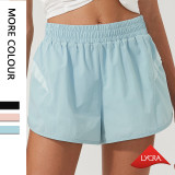 Loose sports shorts, women's quick drying fitness vacation, two pieces of shorts, anti glare yoga shorts