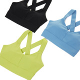 Thread sports bra, women's oversized sports and fitness bra, European and American yoga bra