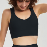 Thread sports bra, women's oversized sports and fitness bra, European and American yoga bra