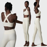 Yoga suit, women's oversized fitness suit, two-piece set