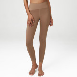 High waisted wrapped belly threaded waist yoga pants fitness pants