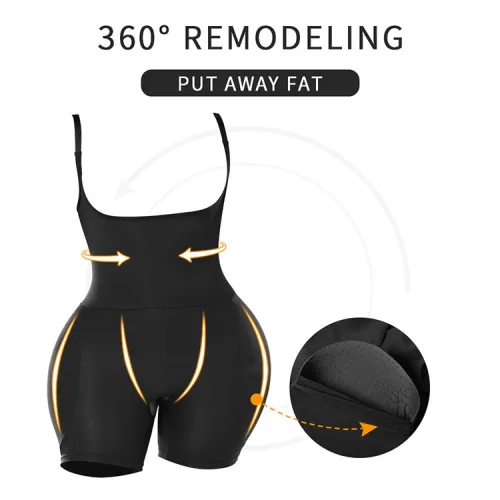 One piece shapewear with thick and upgraded sponge pad for buttocks and buttocks lifting