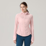 New sunscreen jacket for outdoor sports, lightweight and ice sensitive quick drying yoga suit