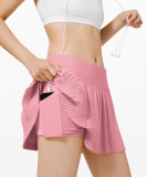 Pleated yoga short skirt for running, anti glare, quick drying, yoga, fitness, golf, sports skirt