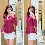 Summer thin women's slim fit outdoor jacket hooded ice silk long sleeved breathable hole UV resistant sunscreen clothing