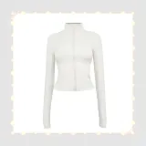 New stand up collar short slim fit top, quick drying and sandblasting sports yoga clothes, fitness jacket jacket jacket