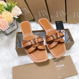 Knot tied women's flat slippers