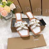 Knot tied women's flat slippers