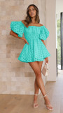 Sexy high waisted one shoulder short dress