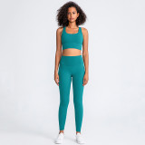 LQ8697 Lulu Buttery Soft Yoga Push Up Energy Bra Super High Waist Athletic Legging Gym Fitness Set