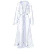 Sexy Lingerie Female Transparent Lingerie Bathrobe Robes