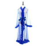 Sexy Lingerie Female Transparent Lingerie Bathrobe Robes