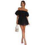 Sexy high waisted one shoulder short dress