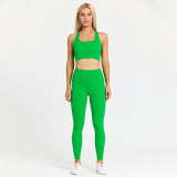 LQ8697 Lulu Buttery Soft Yoga Push Up Energy Bra Super High Waist Athletic Legging Gym Fitness Set