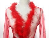 Sexy Lingerie Female Transparent Lingerie Bathrobe Robes