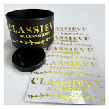 Waterproof Luxury Product Labels 3D Logo Printed UV Transfer Decal Foil Stickers Custom DTF Vinyl Transfer Labels for Packing