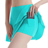 Tennis skirt, fitness skirt, anti glare running yoga pleated skirt