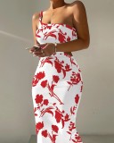 Tailored and tight long dress with camisole