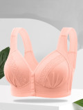 368 Front button gathered without steel rim, slim back, plus size women's bra