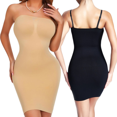 BS3630 One piece dress with camisole for abdominal compression and body shaping