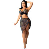 C5309 Fashion sequin sexy suspender dress