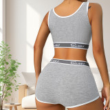 Fitness underwear letter waist underwear sports set