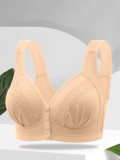 368 Front button gathered without steel rim, slim back, plus size women's bra