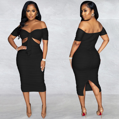 X5867 fashionable casual tight fitting dress