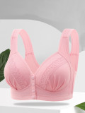 368 Front button gathered without steel rim, slim back, plus size women's bra